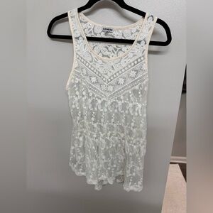 Express Ivory Lace Blouse